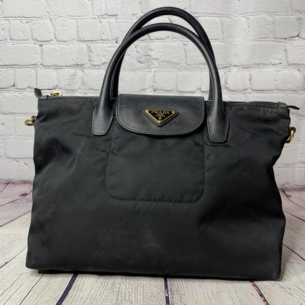 Prada Nylon Waterproof Tote With Cross Body Strap - Picture 3 of 9